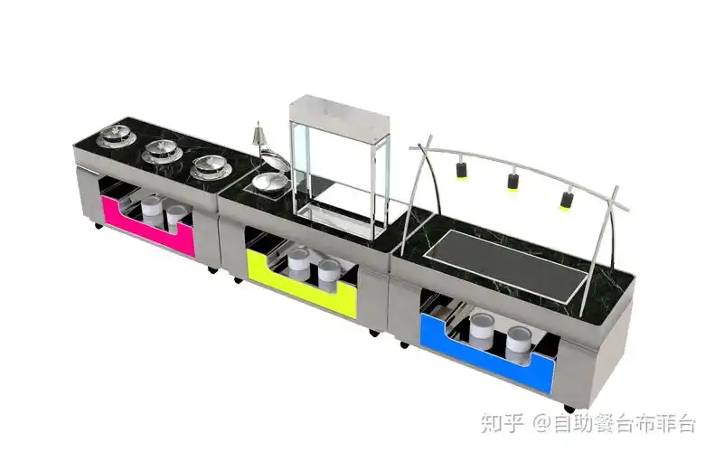 宴会厅可移动不锈钢自助餐台
