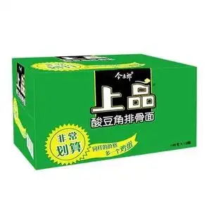 今麦郎方便面上品酸豆角排骨面146克*12桶加鸡蛋泡面速食整箱包邮