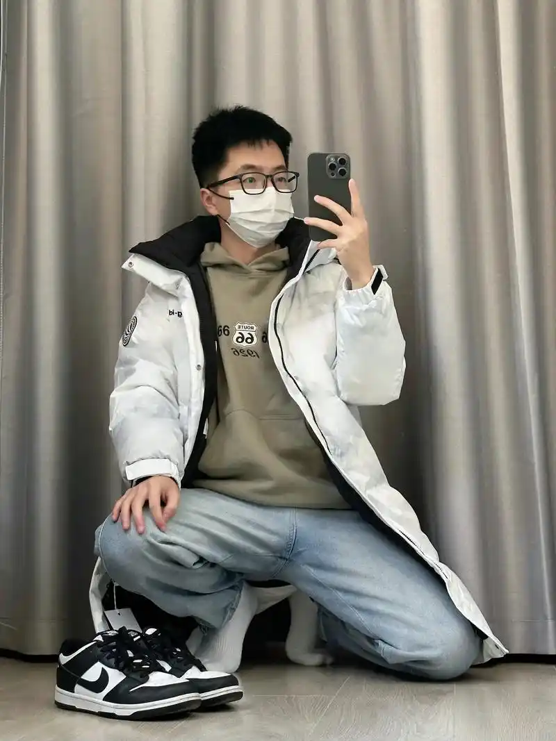 30岁170男生挑战长款羽绒服穿搭