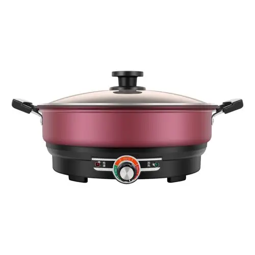 多功能电煎锅家用烙饼锅加深插电饼铛平底煎包炒菜烤肉烧烤一体锅