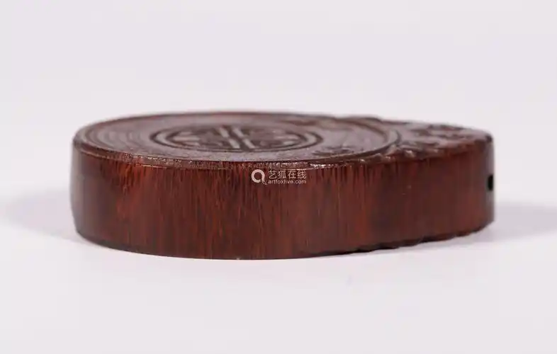 清代 犀角双鹤纹牌