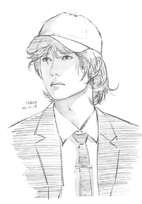 王一博棒球帽卷发