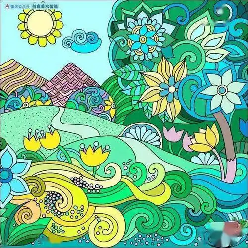 20张美轮美奂的风景色彩装饰画,感受线面结合的装饰魅力!