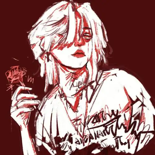 四色欧美艺术感抽象小众手绘头像32100