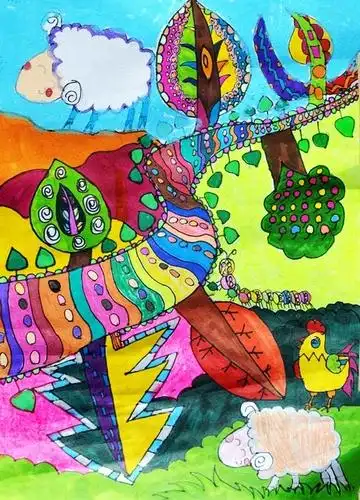 《森林大世界》/儿童书画作品《森林大世界》欣赏_中国少儿美术教育网