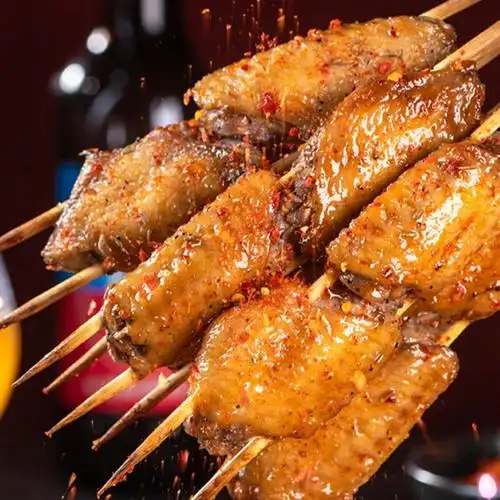 麦海龟奥尔良鸡翅中串生鲜鸡中翅腌制冷冻半成品烤鸡翅膀烧烤油炸串串