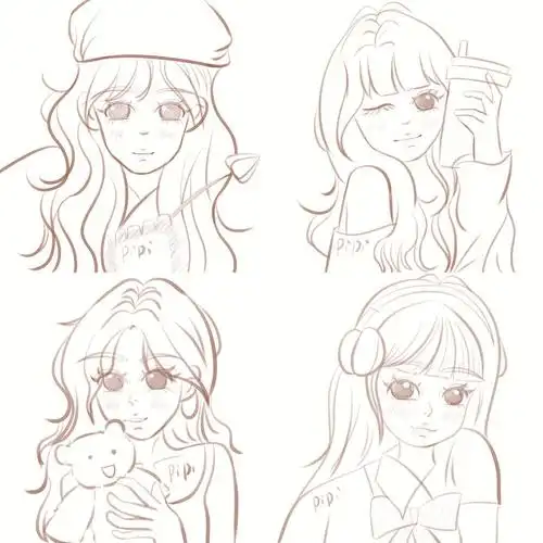 q版头像线稿练习