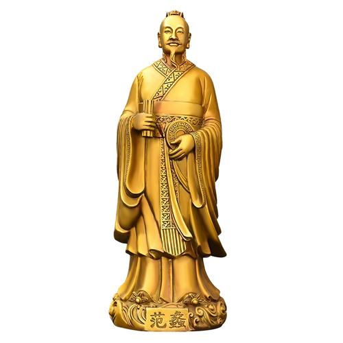 黄铜铜范蠡铜像文财神爷站像商圣家居客厅装饰品开业桌面摆件