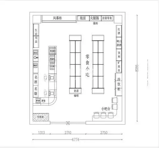 便利店设计平面图:打造高效,便捷的购物体验|展示区_网易订阅