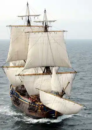 哥德堡号访古木帆船正式启航中国