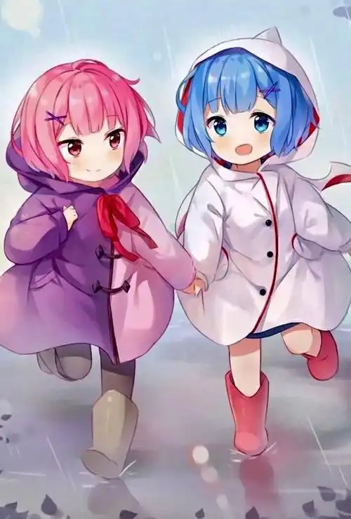 蕾姆和拉姆的可爱图片,画风软萌,气质温馨,感觉萌萌哒