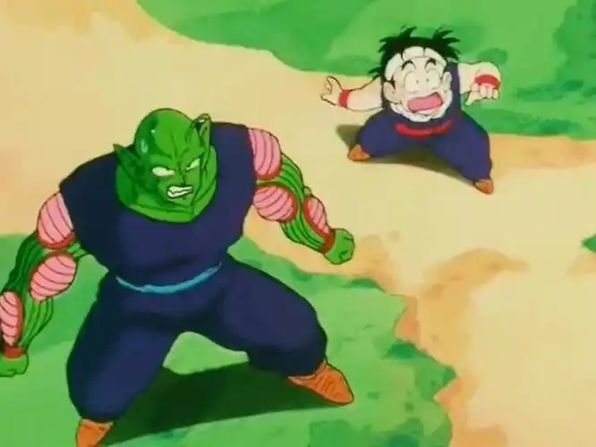 天津饭的一只胳膊被那帕打断了饺子开始战斗龙珠z24集四