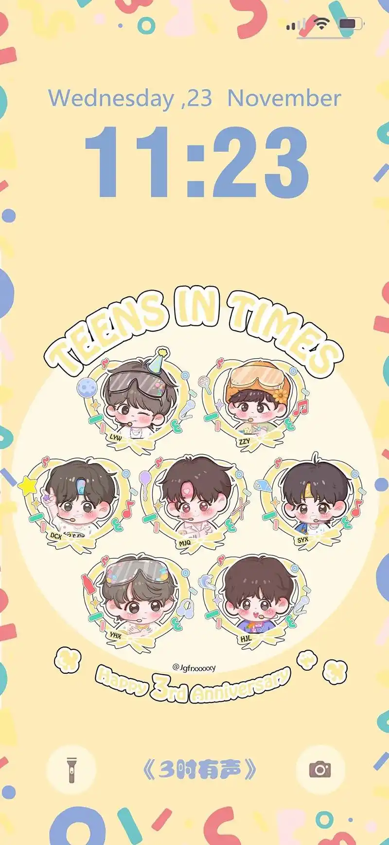 庆生系列壁纸来啦.三周年快乐!#时代少年团 #t - 抖音