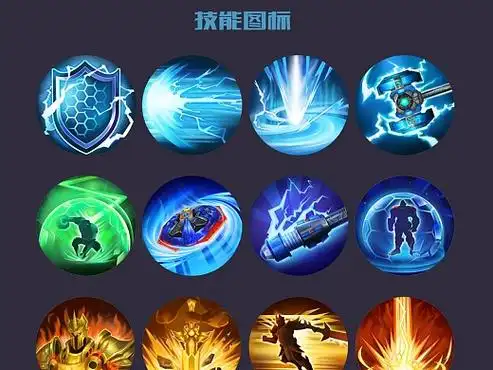 技能图标ui-游戏ui1458282年前二次元ui原创作品,部分素材来源于网络