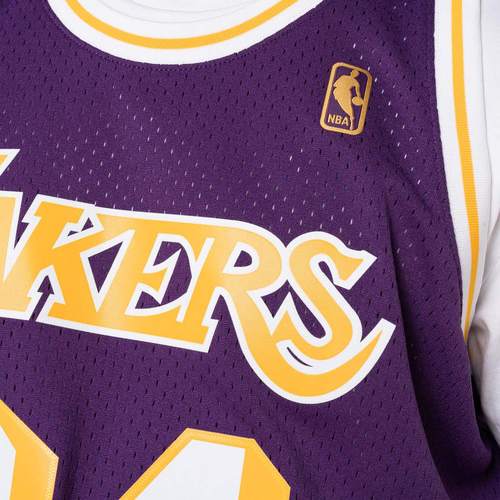 nbamn复古球衣sw洛杉矶湖人队199697奥尼尔紫色客场篮球服