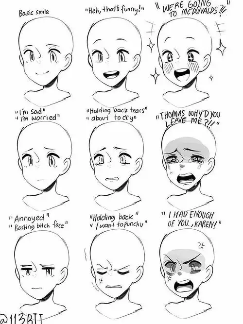 漫画人物表情画法