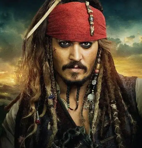 加勒比海盗的头像 杰克船长搞笑 - 海绵宝宝卡通头像!