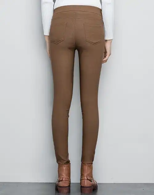 浅咖啡色率性百搭裤子