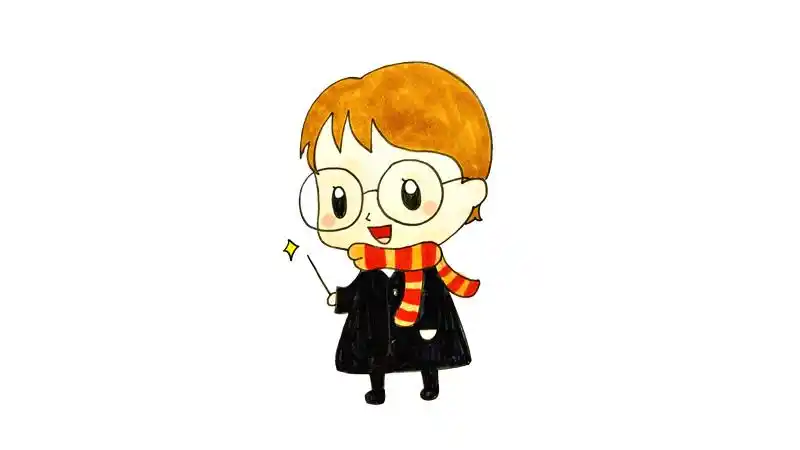 哈利波特简笔画教程