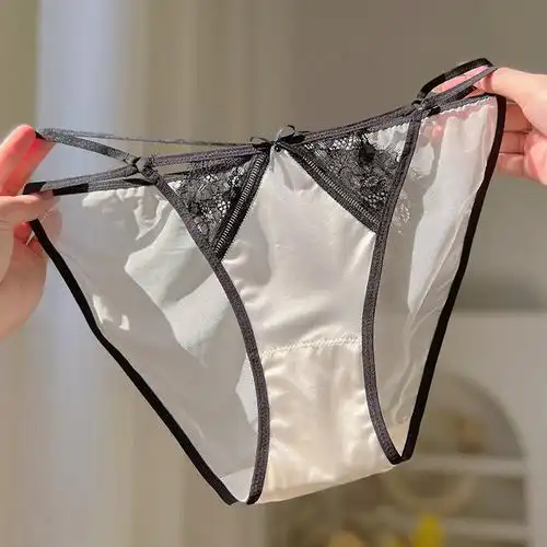 系带露腰蕾丝内裤女性感新款纯欲风少女士三角裤低腰火辣-阿里巴巴