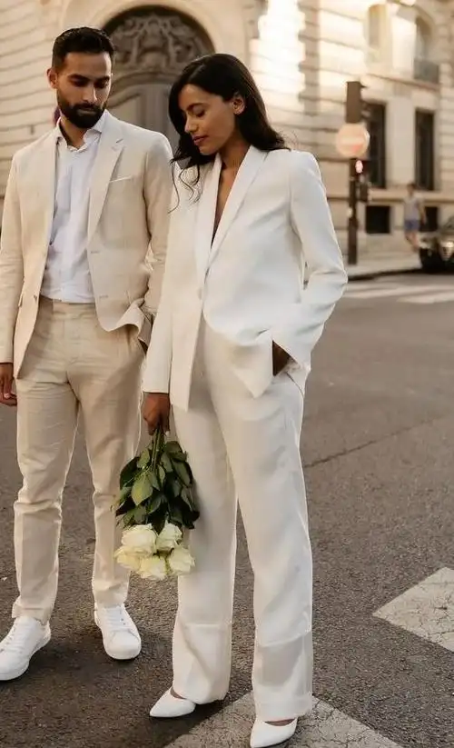 西装白色最好看