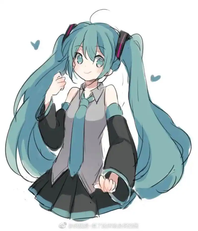 初音未来头像～96 第一个作品,就发我第一个喜欢的虚拟歌姬吧,她