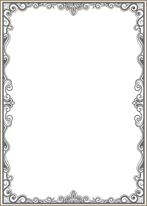 欧式花纹证书边框素材-古典花纹-百图汇素材网