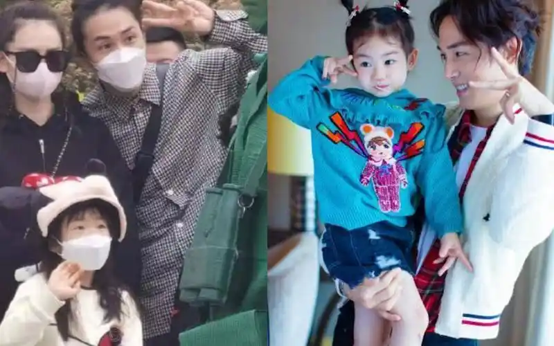 戚薇一家三口畅玩迪士尼,李承铉搂老婆热舞,lucky身高超妈妈腰部