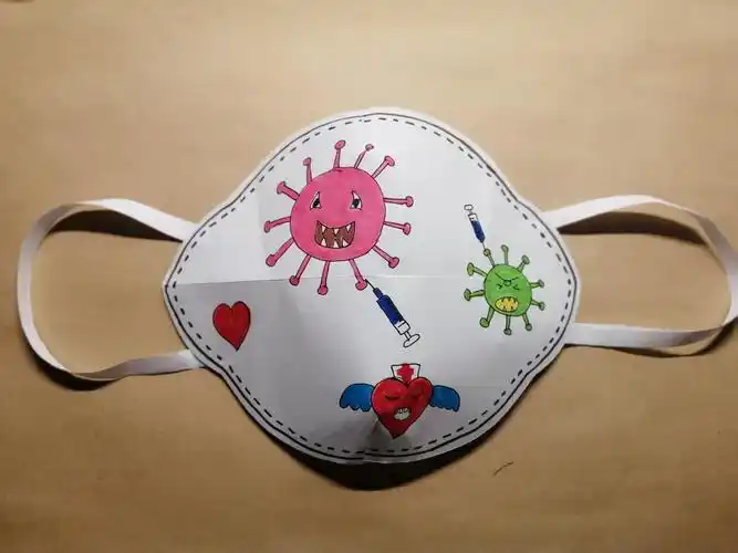 今天我们要用纸来制作一只防护口罩.