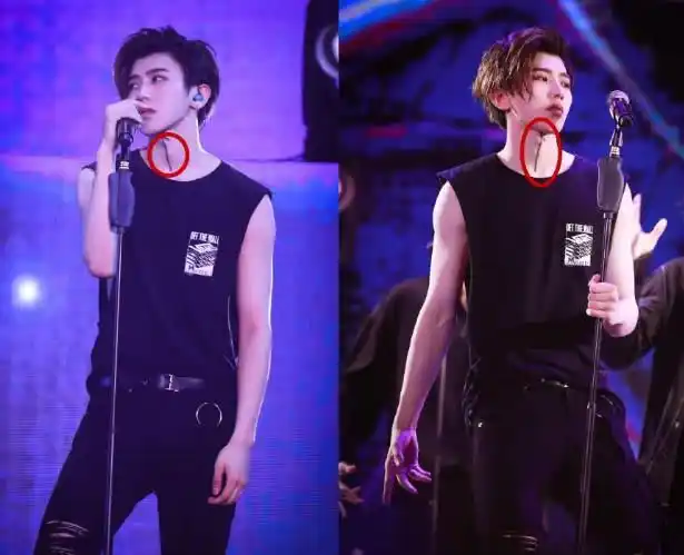 蔡徐坤脖子上贴"拉链纹身"台风霸气十分,网友:太酷了吧