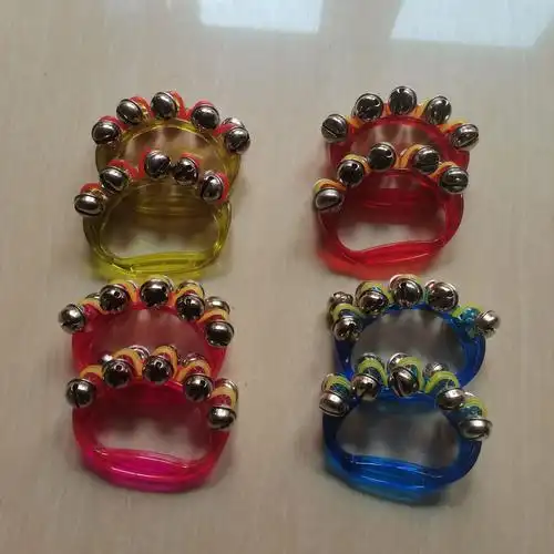 塑料串铃奥尔夫乐器幼儿园早教乐器儿童手摇铃透明手串铃