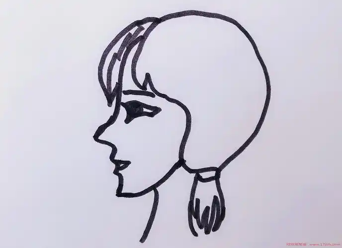 侧面女生头像简笔画女生头像怎么画
