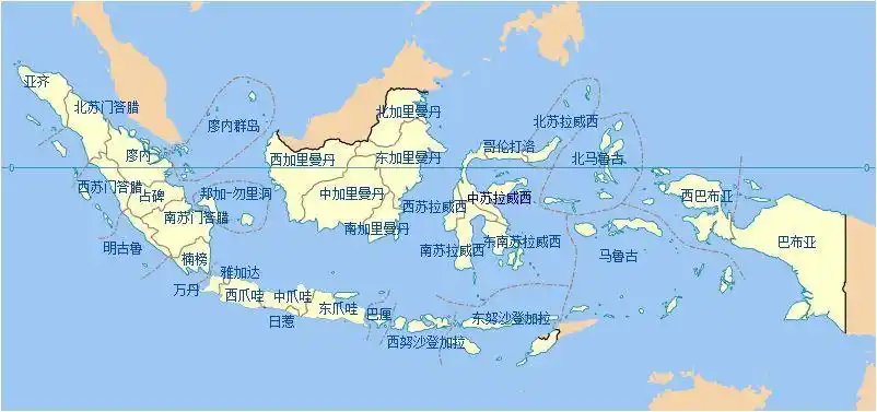 印度尼西亚是世界上分布最广的国家.