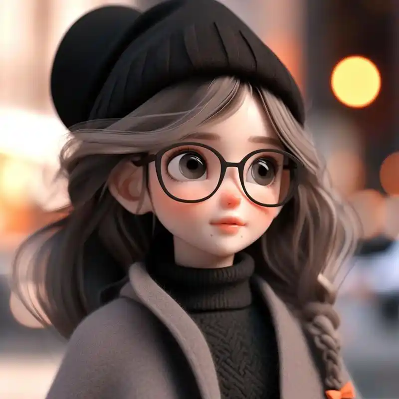 情侣头像|粉彩可爱人物:8k风格3d卡通图片 这张图片展现了一个非常