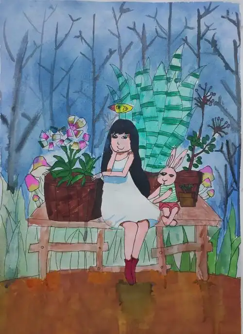木林艺术教育美术学员章静怡(10岁)优秀作品集