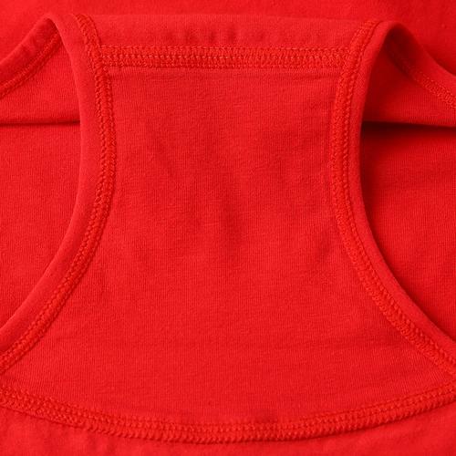 本命年大红内裤烫金印花大红腰内裤喜庆大红锦鲤印花内裤