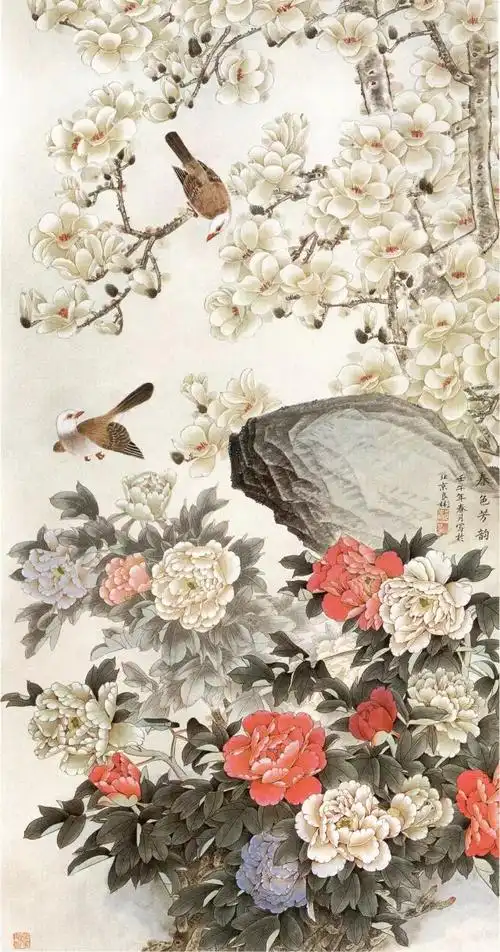 赏牡丹百图,轻松入门画牡丹 梅兰竹菊,紫藤,牡丹的步骤画法 一果一篮
