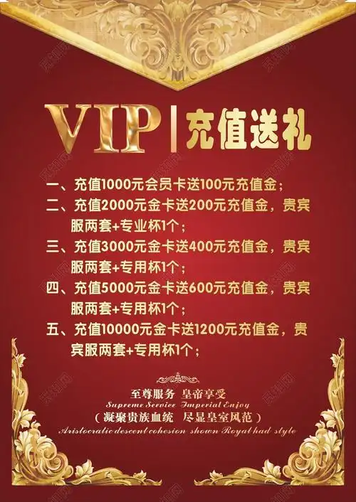 高端vip充值送礼活动介绍海报