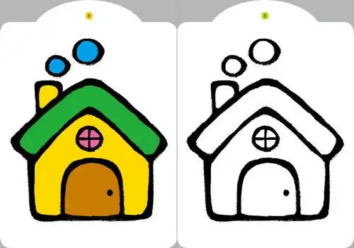 小红花填色幼儿图画书简笔画涂色本0-1-2-3岁宝宝学画描红本学画入门