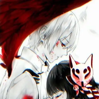 一对两张动漫情侣头像暗黑系