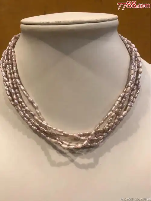 老天然珍珠项链