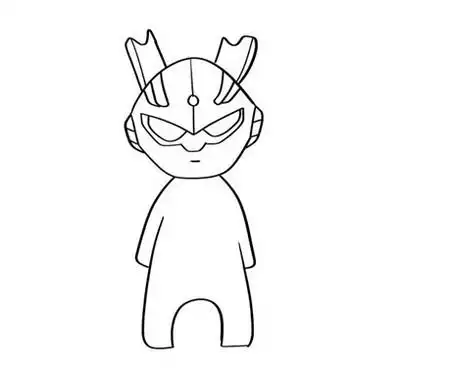 赛罗简笔画怎么画涂颜色