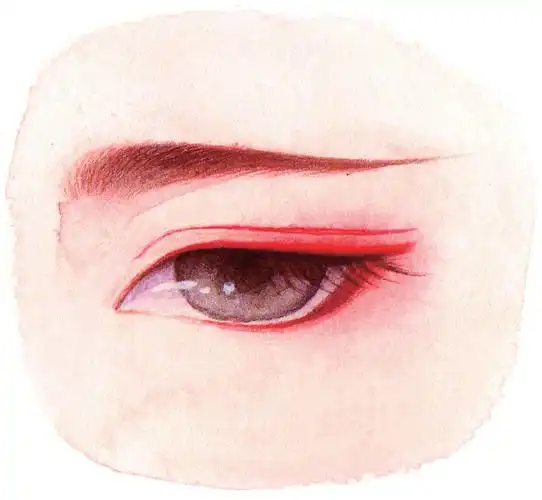 水彩中的古风人物眼睛画法,一涂一描,征服了无数人