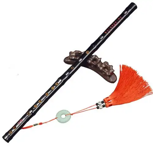 古风笛子竹笛魔道陈情笛黑色紫竹横笛初学零基础成人专业可吹乐器