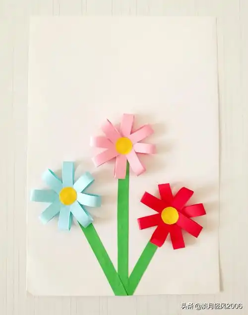 三八节手工,用纸条做贺卡的教程,简单好看,送给妈妈和老师
