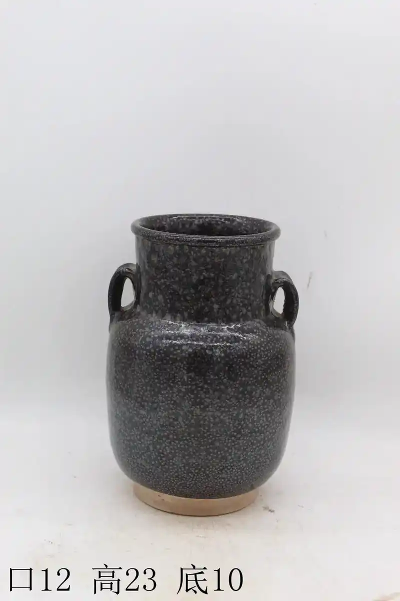 段店窑黑釉红油滴双耳罐#瓷器收藏 #收藏爱好者 #爱收藏 - 抖音