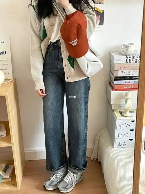 160105版型好好看的复古色牛仔裤