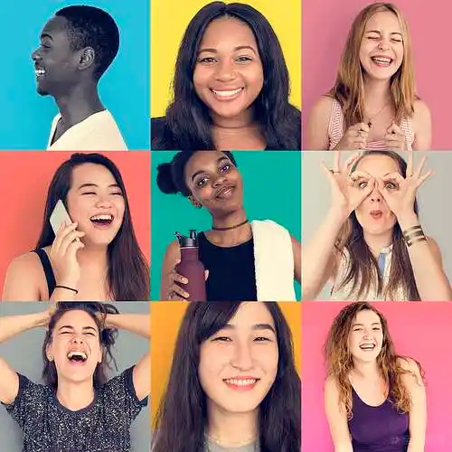 人,笑脸,多种族,表情,微笑,概念_高清图片_全景视觉