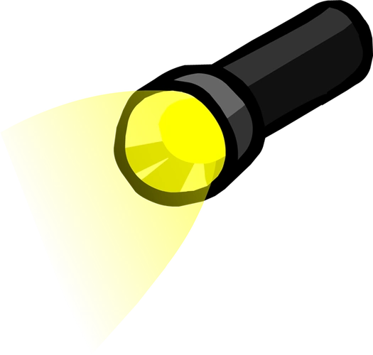 手电筒黄色光束