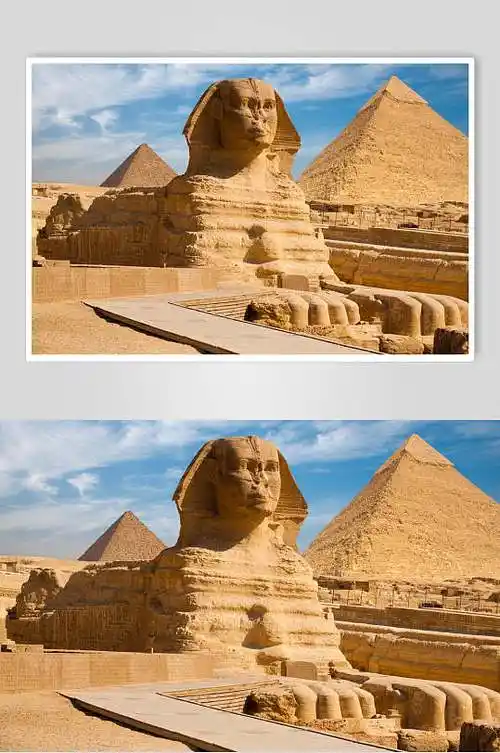 金字塔狮身人面像埃及文化摄影图素材图片